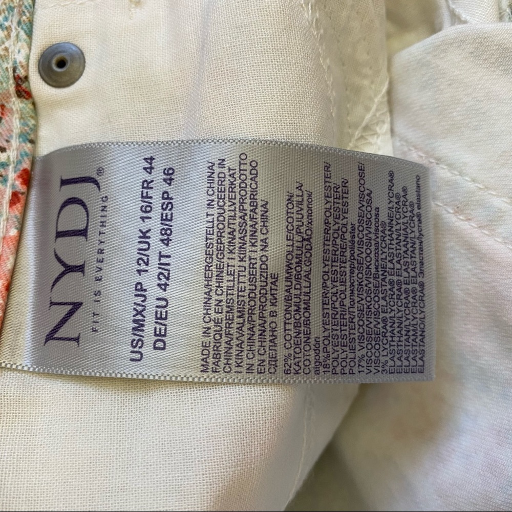 NYDJ Ami Skinny cropped jeans in Canyon Clay Paisley size 12 - Picture 8 of 11